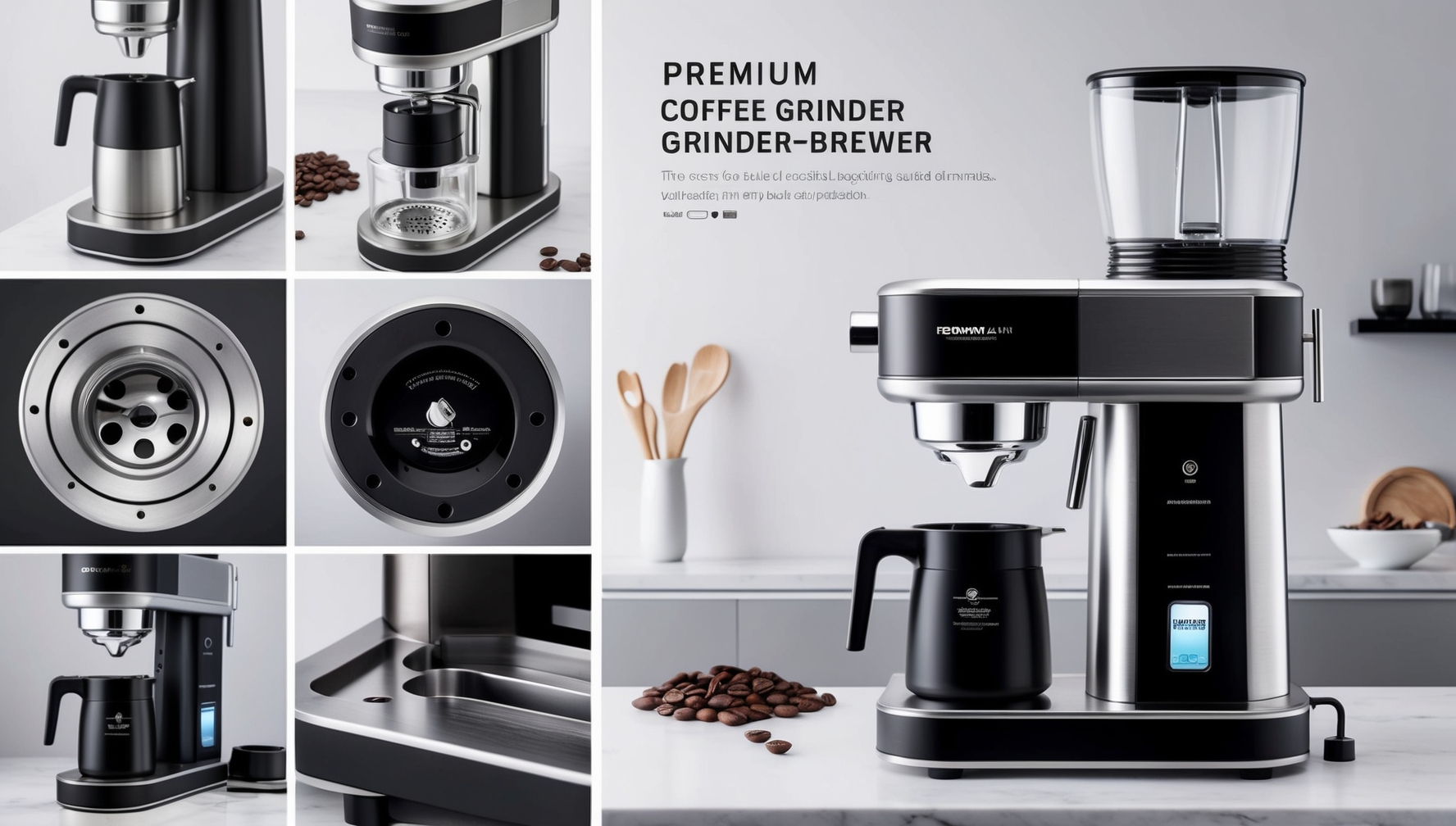 Darálós kávéfőző dizájn és anyagminőség - elegáns megjelenés és tartósság